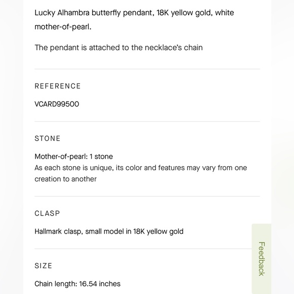 Van Cleef & Arpels Lucky Alhambra Butterfly Pendant Necklace - Picture 7 of 16